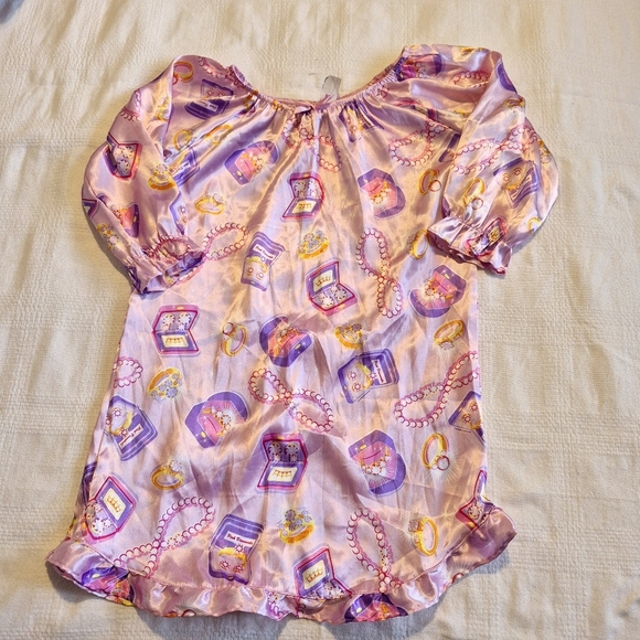 PJ & Me girls size 6 nightgown bling bling design, silky NWT - Picture 1 of 4